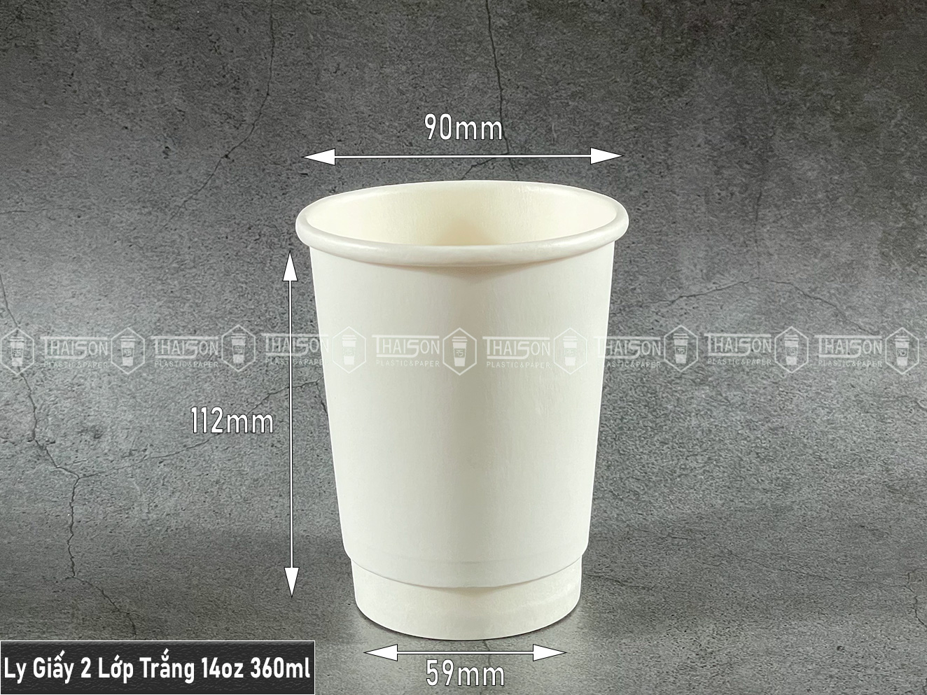 Ly Giấy 2 Lớp Trắng 14oz 360ML